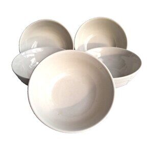 5 Thomson Bianca White 5 1/2” Fruit/ Dessert /Sauce Bowl-Embossed Lines